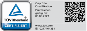 Unsere Gutachterleistungen sind TÜV-zertifiziert